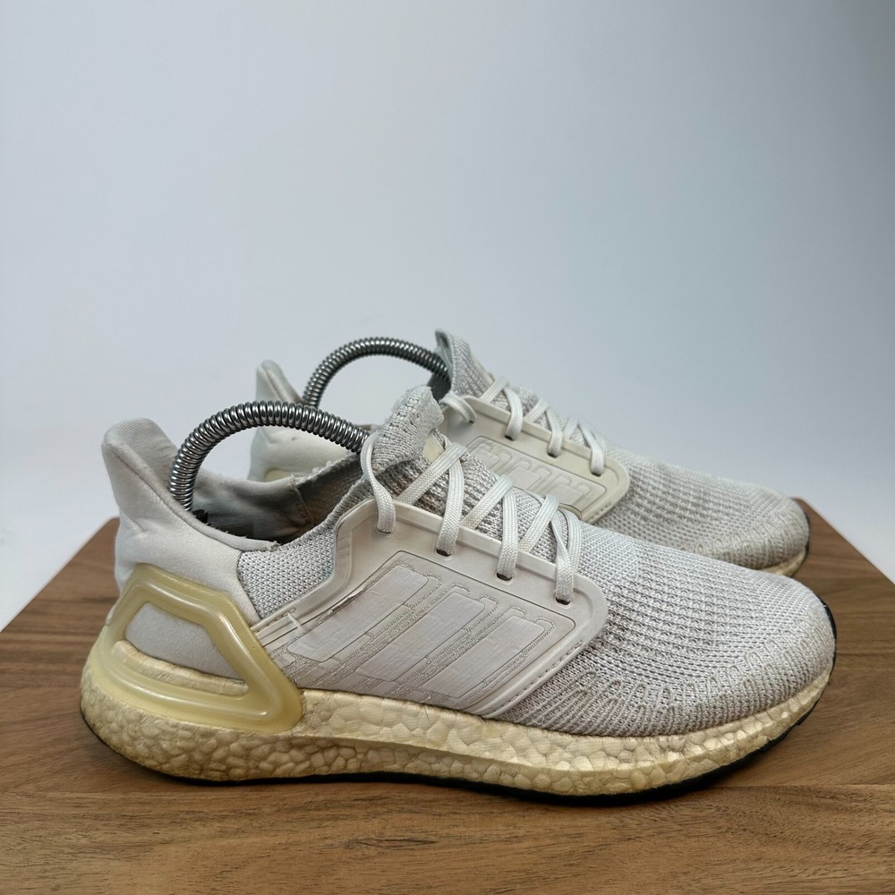 Mens Adidas UltraBoost 19 White Athletic Running Shoes Sneakers Size 8 D
